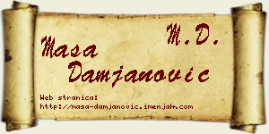 Maša Damjanović vizit kartica